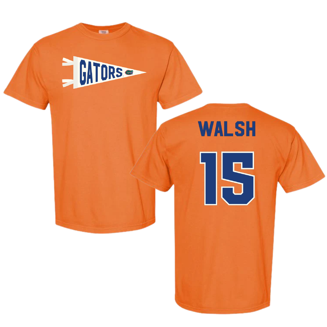 University of Florida Softball Orange Pennant Comfort Colors Tee - #15 Reagan Walsh