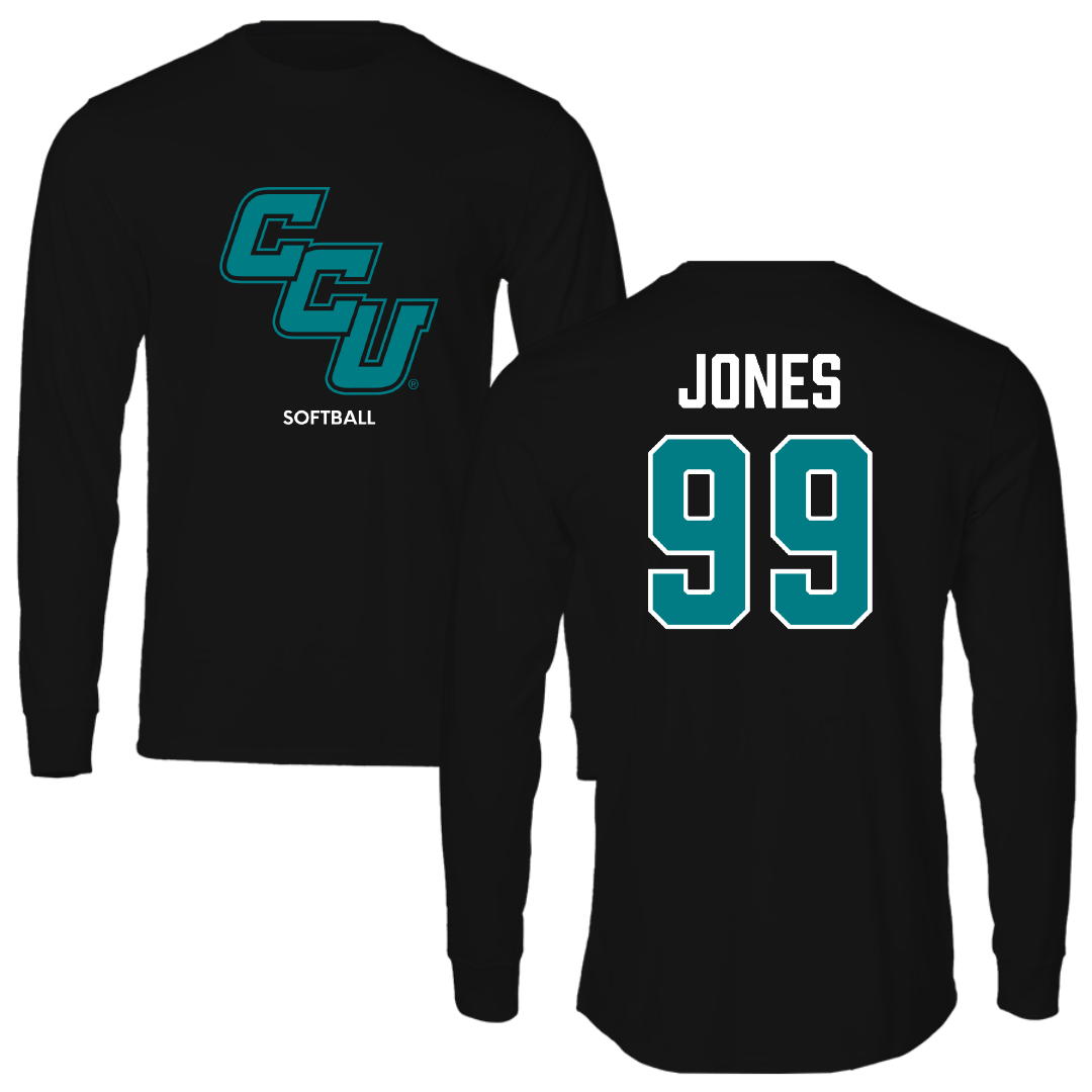 Coastal Carolina University Softball Black Performance Long Sleeve - #99 Savannah Jones