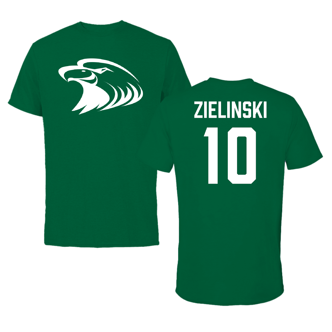 Central Methodist University Baseball Green Performance Tee - #10 Cameron Zielinski