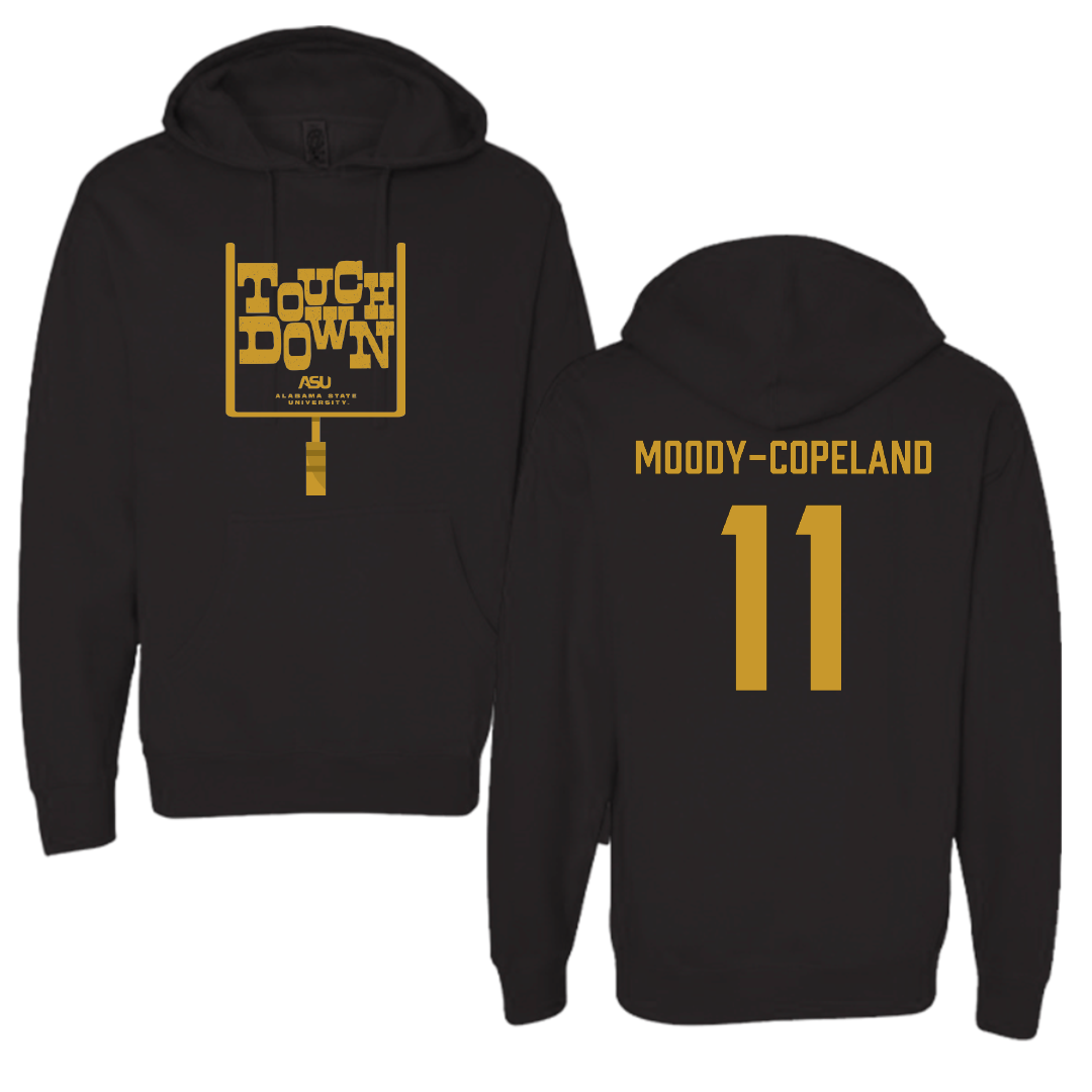 Alabama State University Football Black Touchdown Hoodie - #11 Aydden Moody-copeland