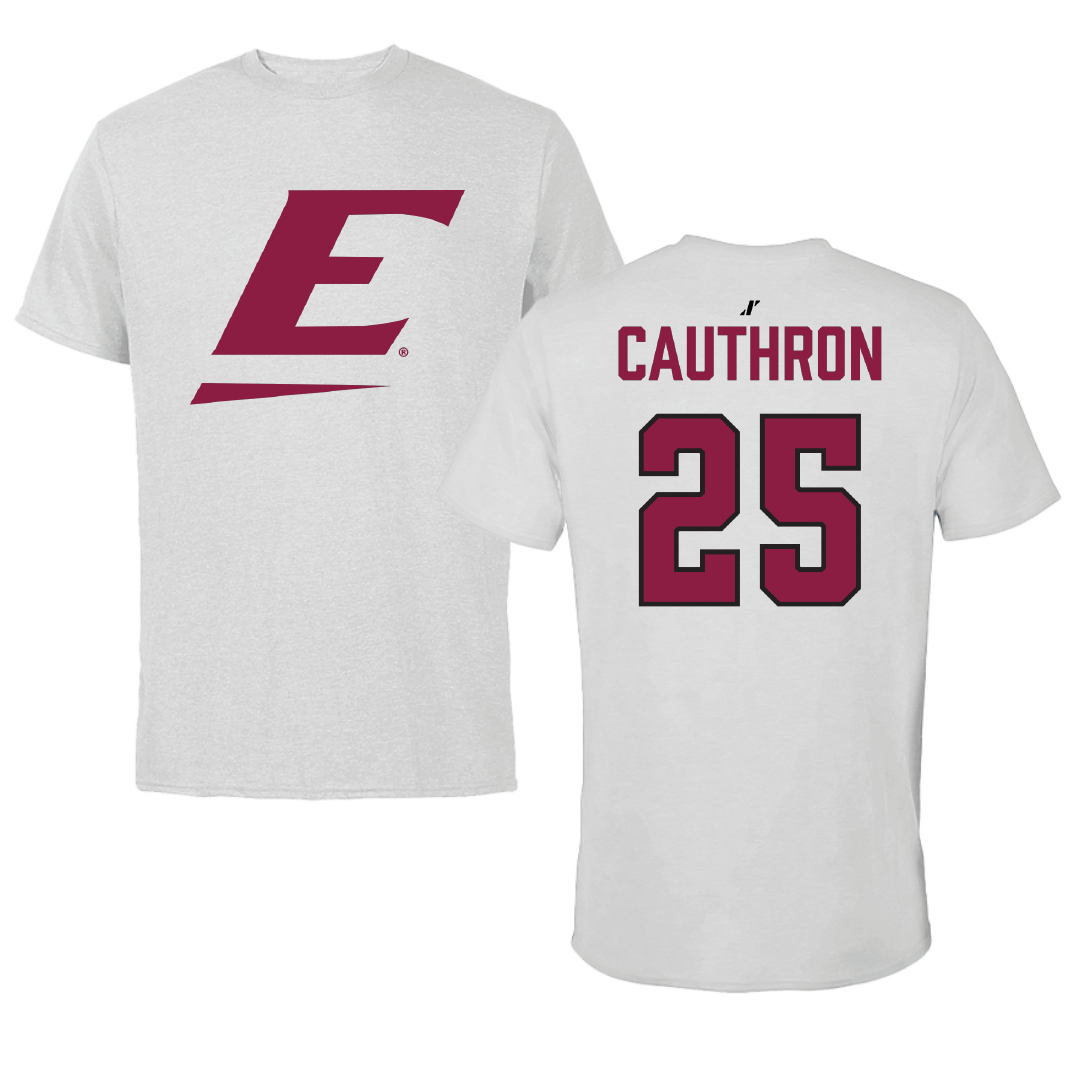 Eastern Kentucky University Baseball Light Gray Performance Tee - #25 Jackson Cauthron