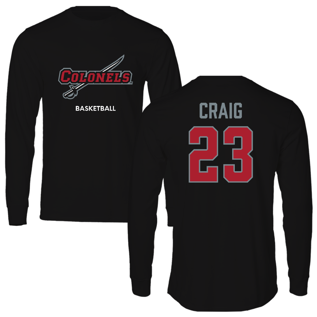 Nicholls State University Basketball (W) Black Colonels Performance Long Sleeve - #23 Daelyn Craig