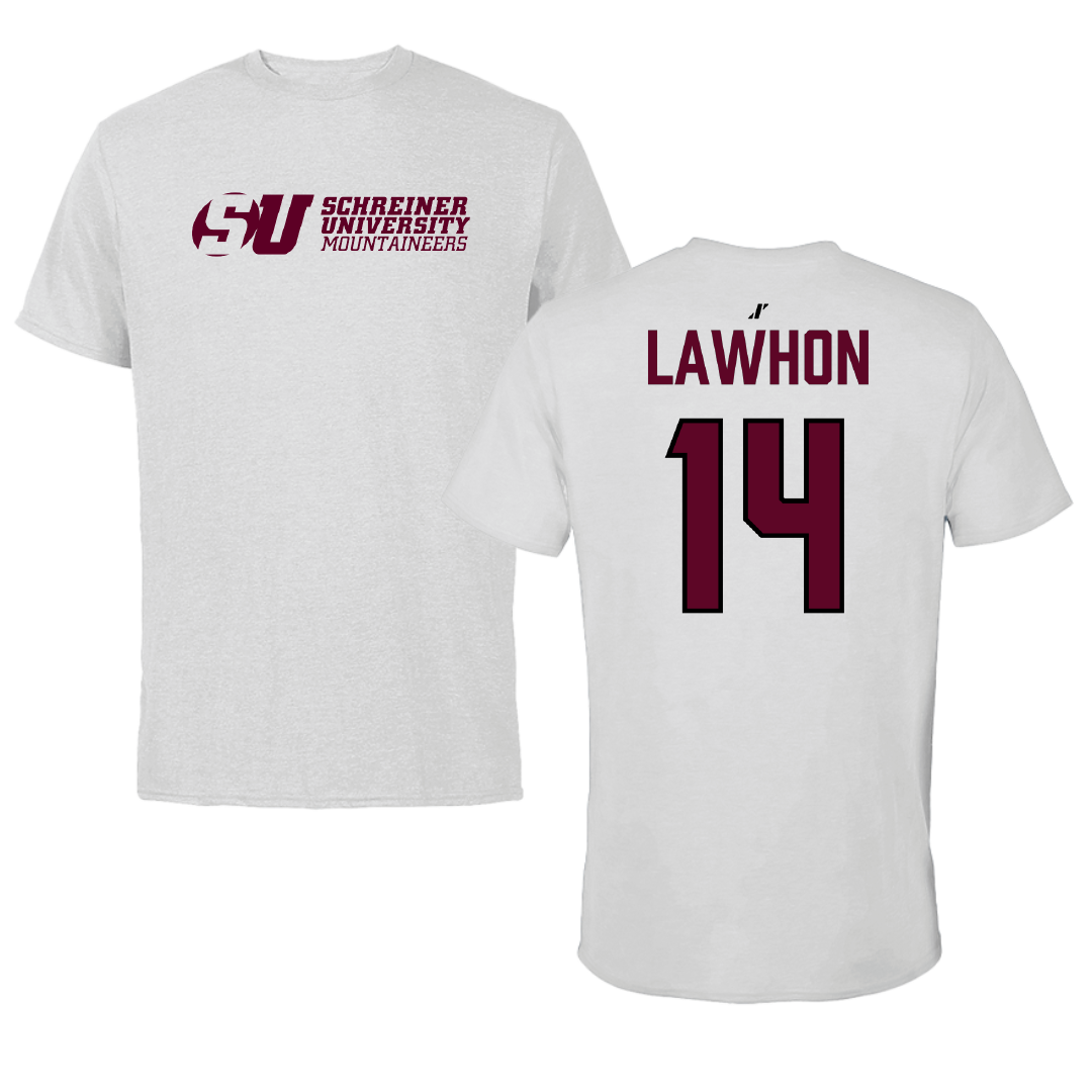 Schreiner University Soccer (M) Light Gray Performance Tee - #14 Peyton Lawhon