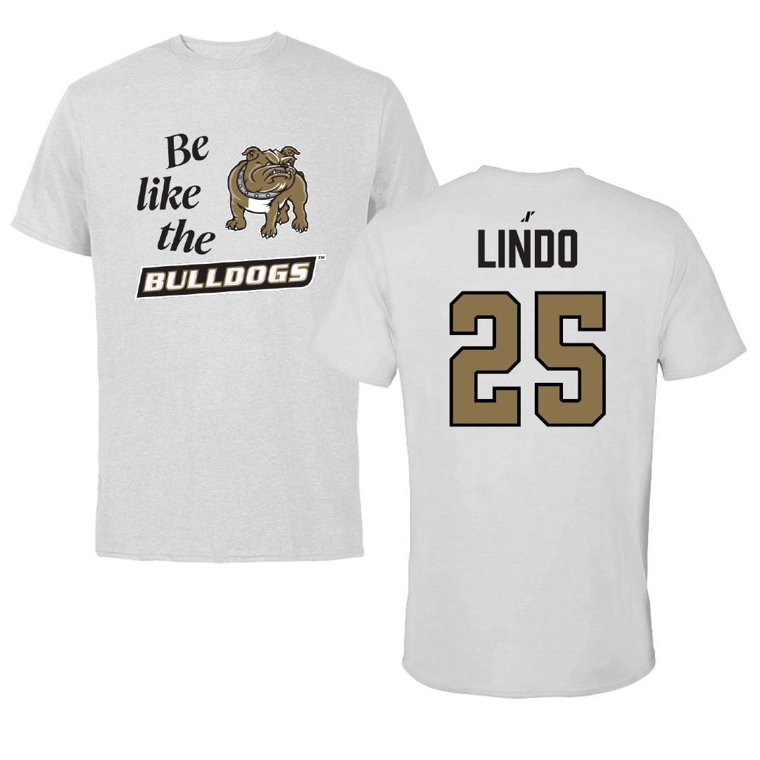 Bryant University Football Light Gray Be Like Us Tee - #25 Liam Lindo