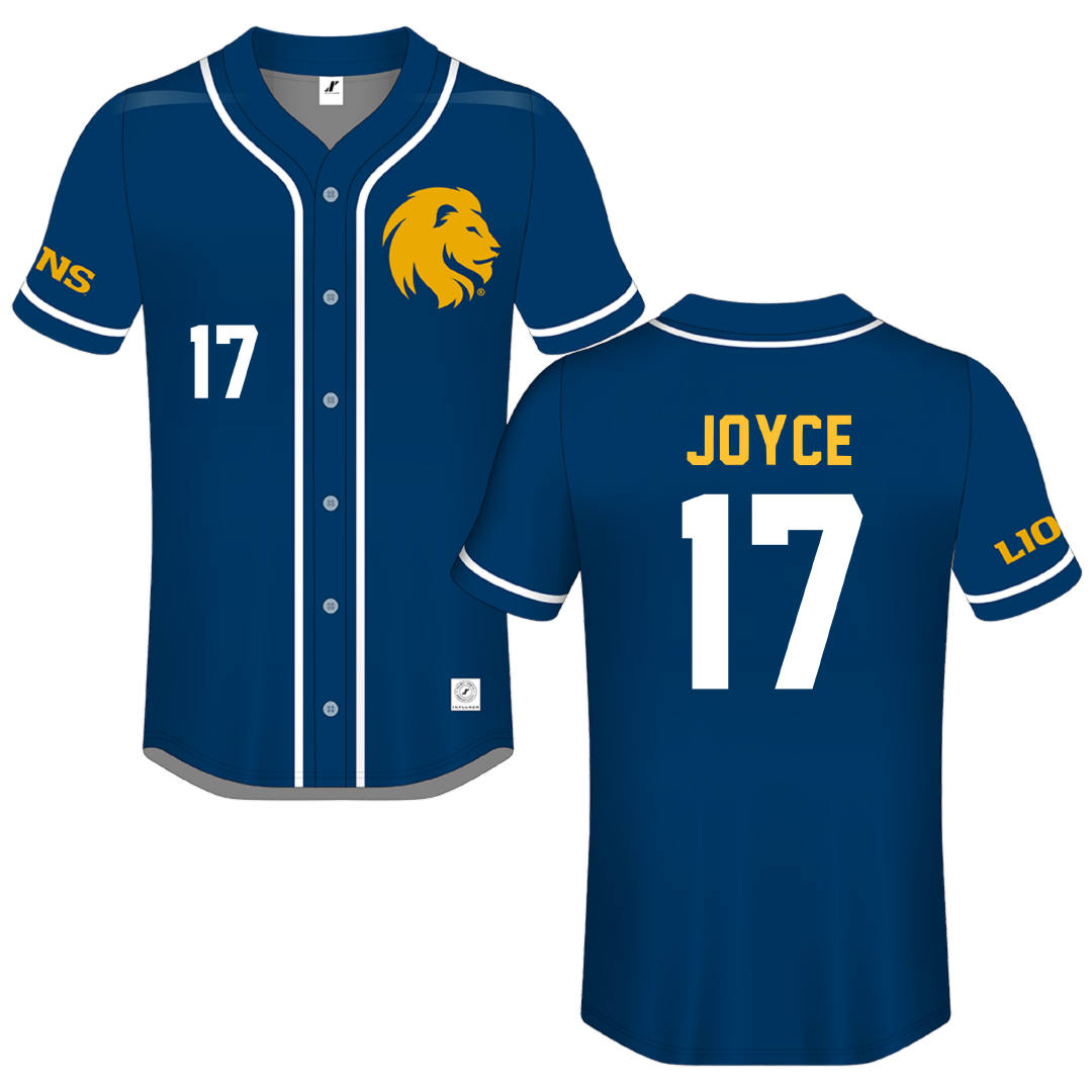 East Texas A&M University Navy Button-Down Jersey - #17 Jenna Joyce