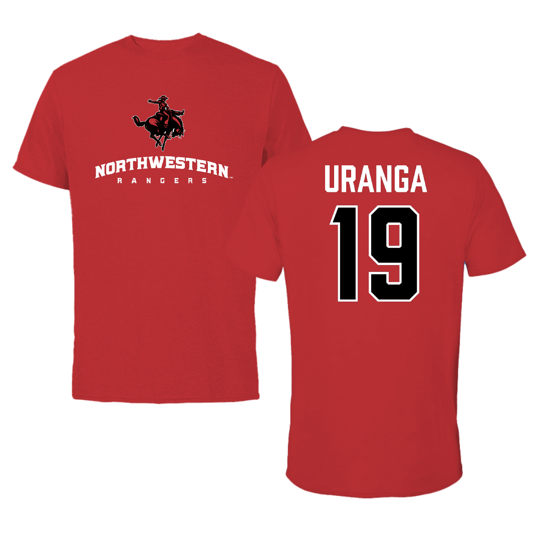 Northwestern Oklahoma State University Volleyball (W) Red Tee - #19 Dalaney Uranga