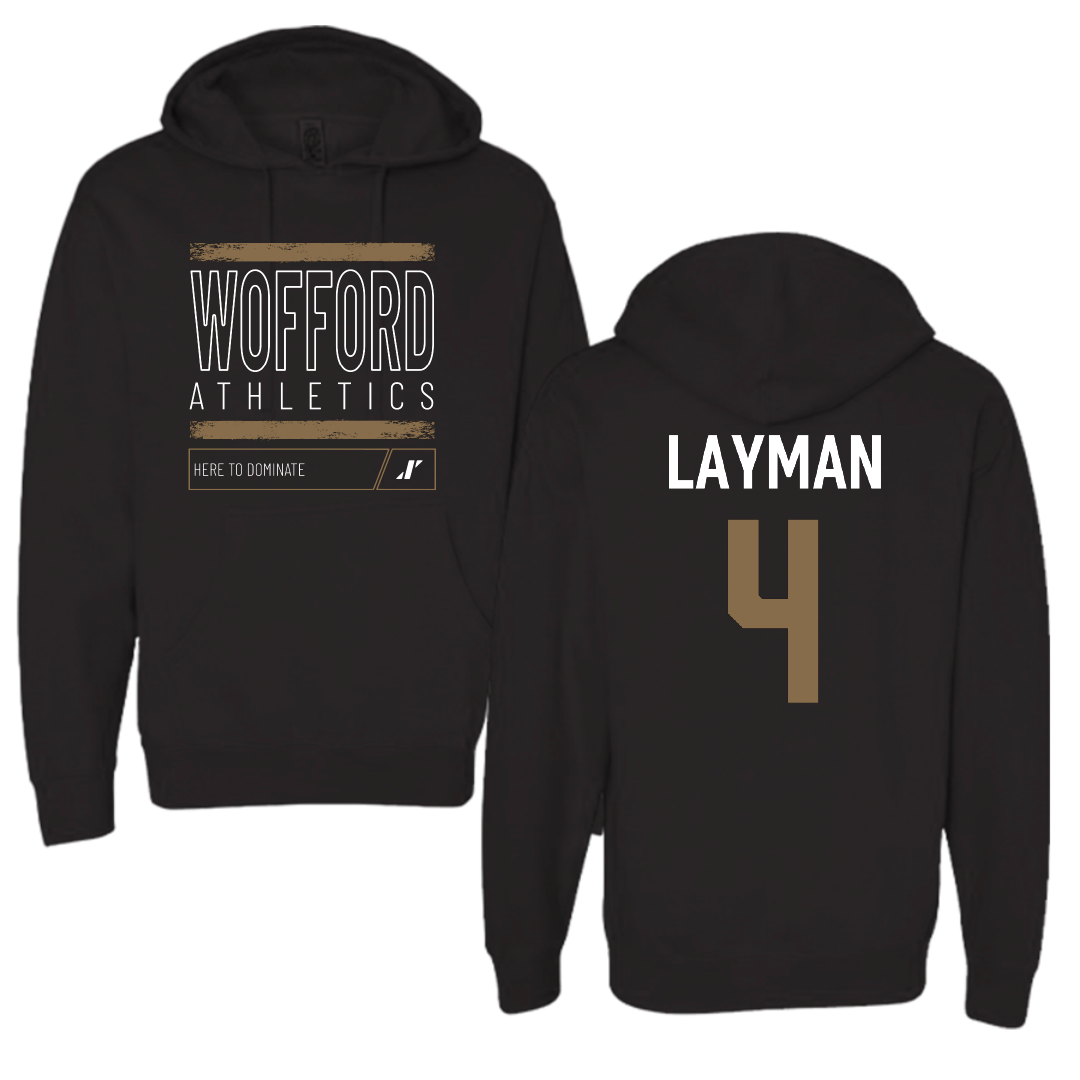 Wofford College Baseball Black Dominate Hoodie - #4 James Layman