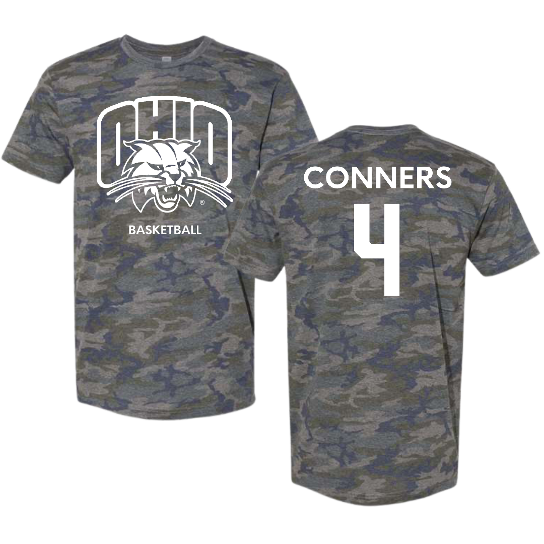 Ohio University Basketball (M) Vintage Camo Tee - #4 Dior Conners