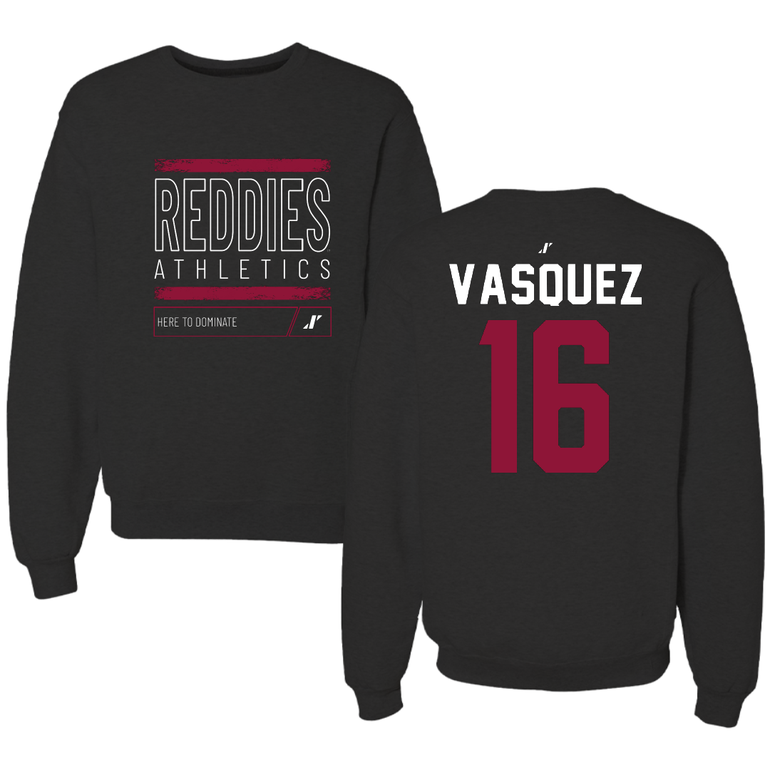 Henderson State University Baseball Black Dominate Crewneck - #16 Julio Vasquez