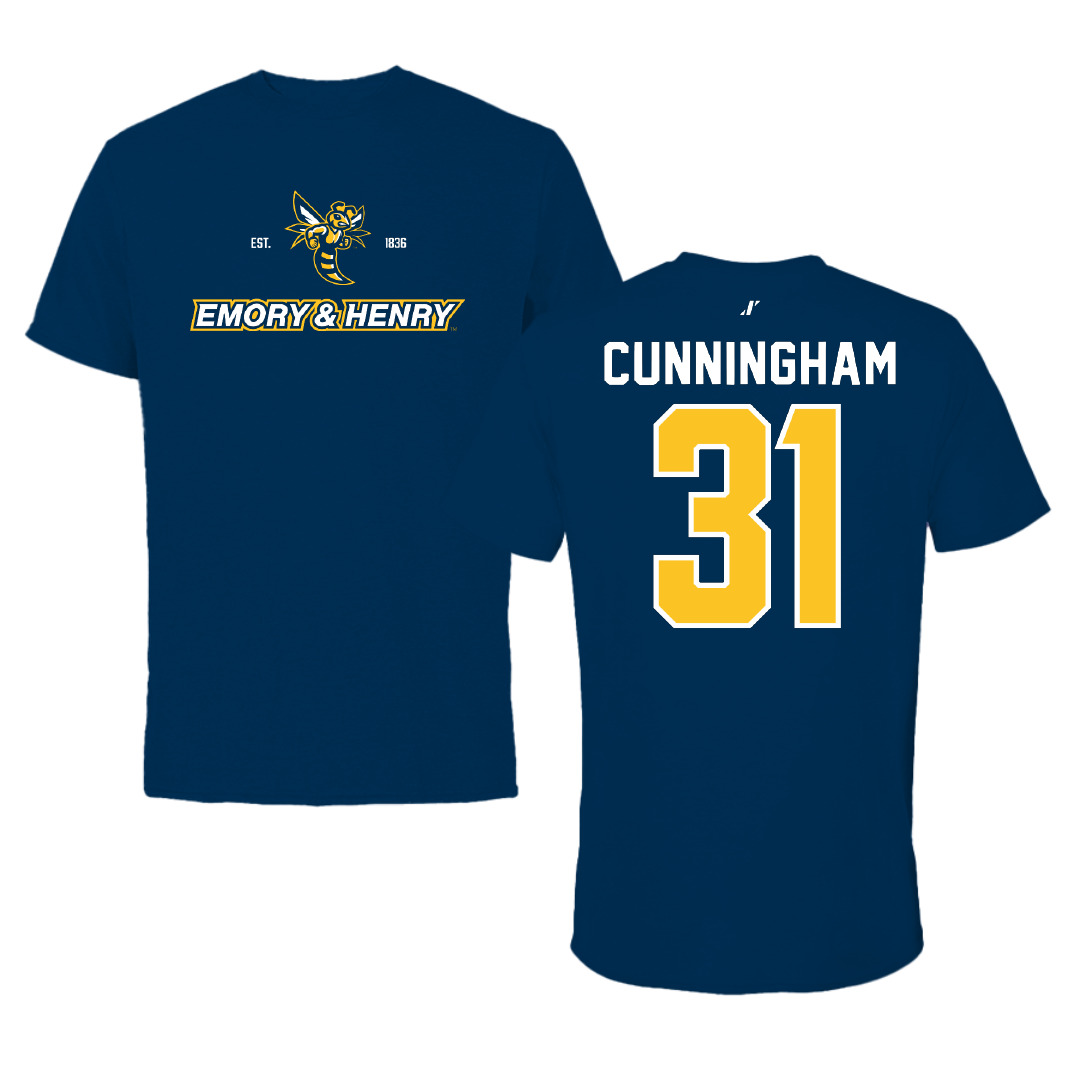 Emory & Henry College Soccer Navy General Performance Tee - #31 Grayson Cunningham