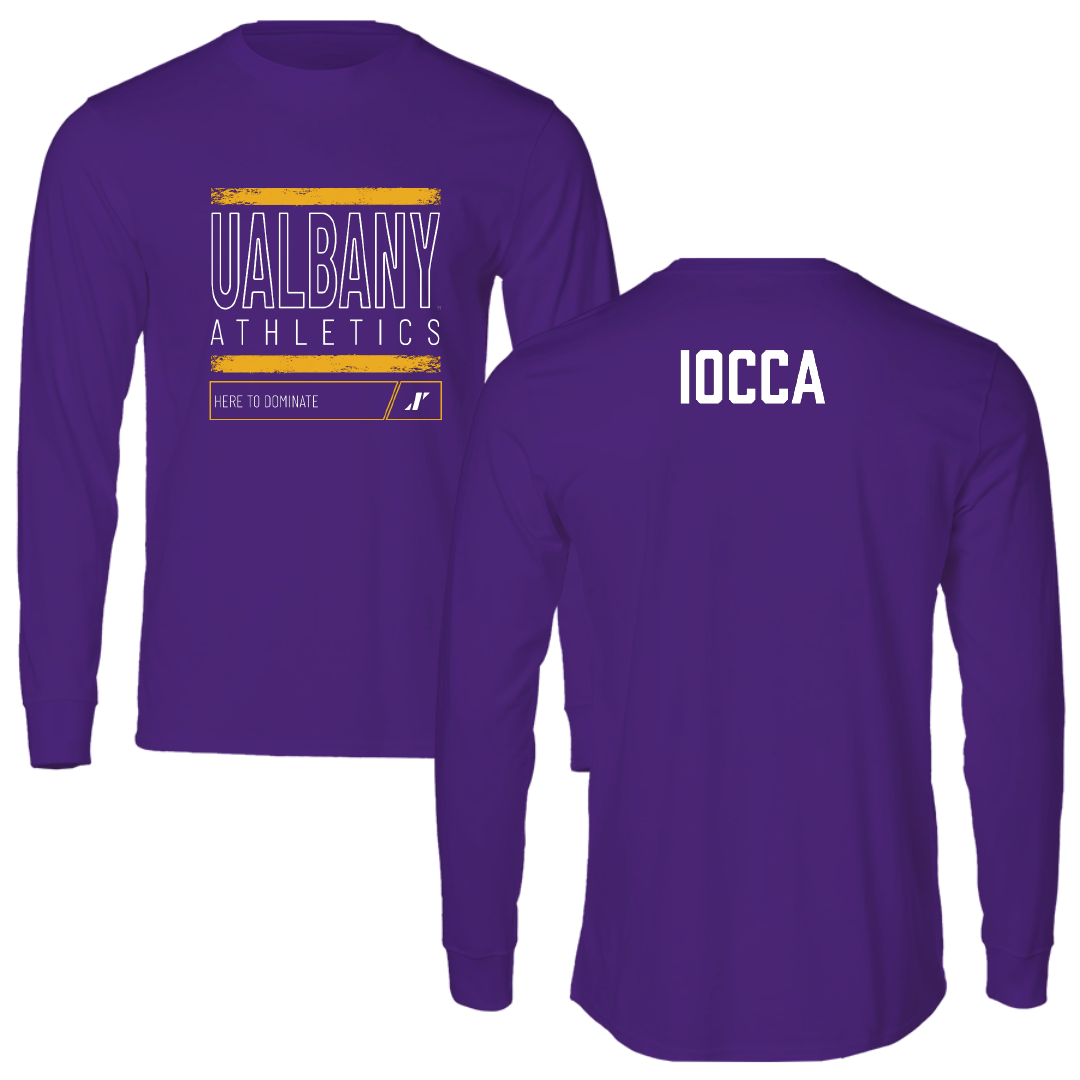 University at Albany TF and XC Purple Dominate Performance Long Sleeve - Katie Iocca