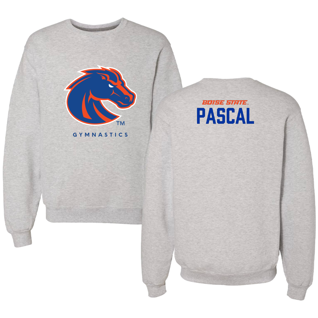 Boise State University Gymnastics Gray Crewneck - Blake Pascal
