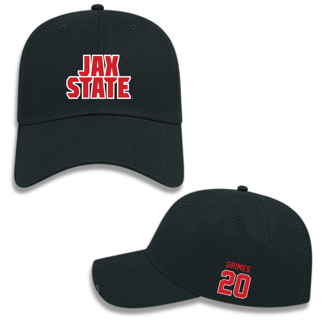 Jacksonville State University Softball Black Hat - #20 Ainsley Grimes