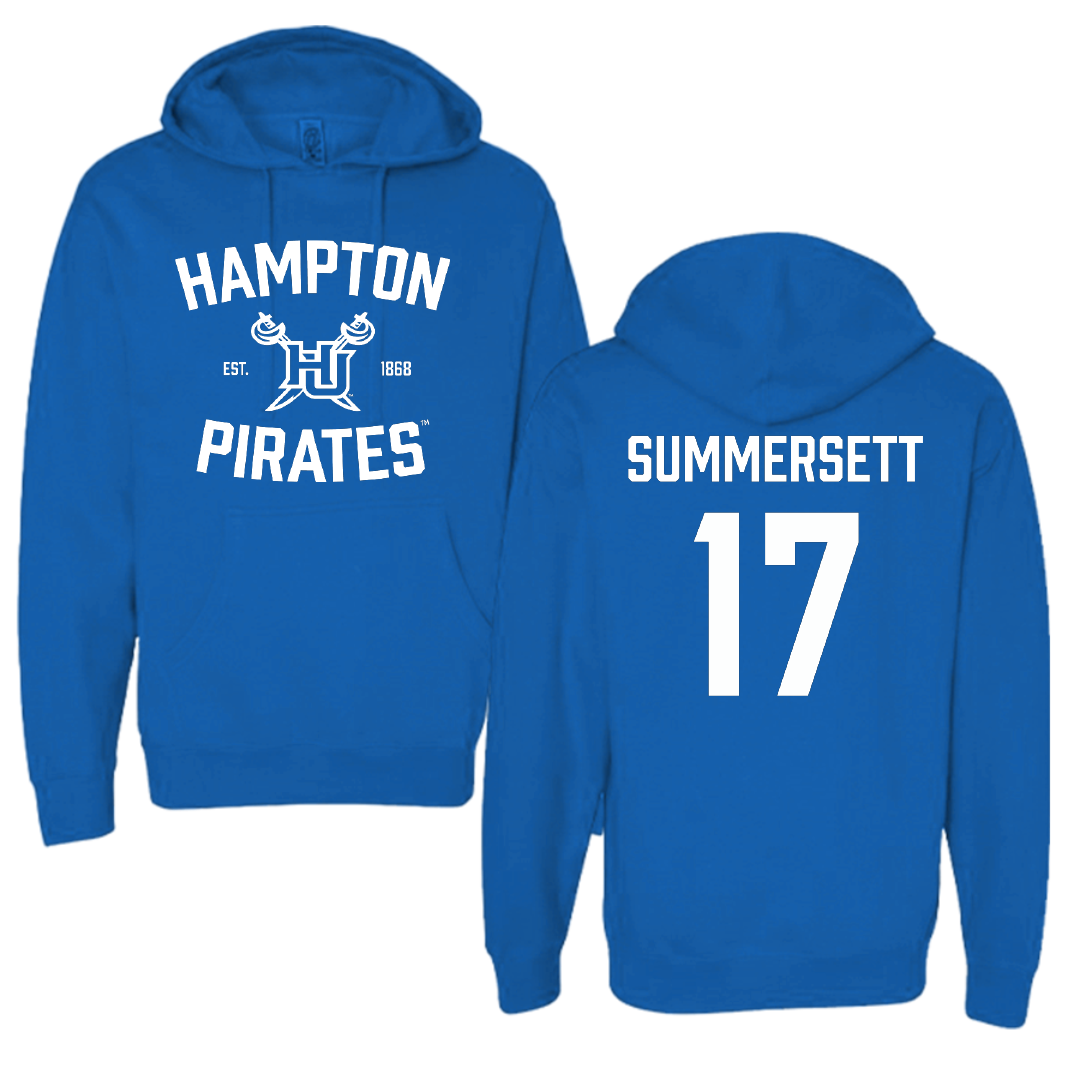 Hampton University Football Blue General Hoodie - #17 James Summersett