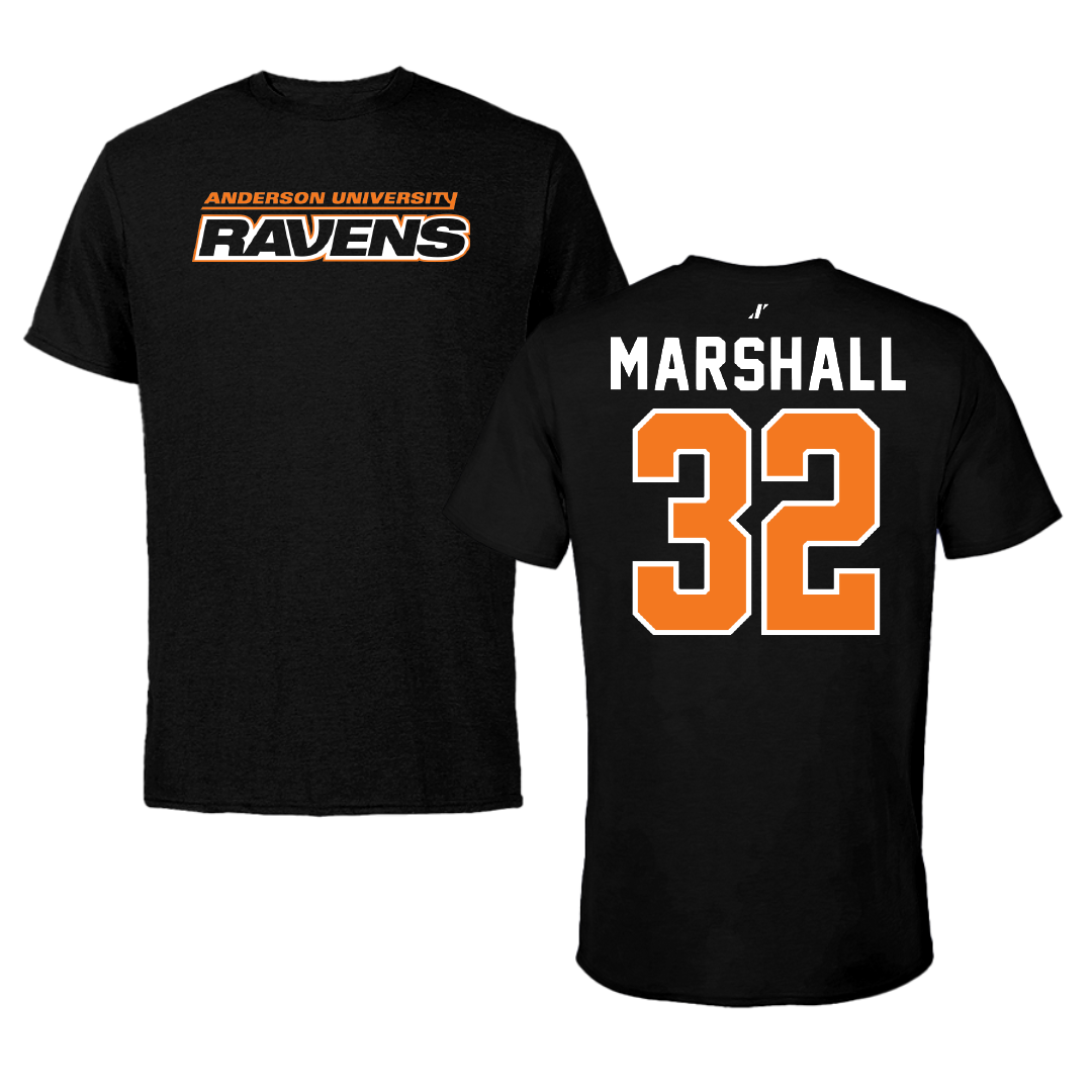 Anderson University (Indiana) Basketball Black Performance Tee - #32 Josiah Marshall