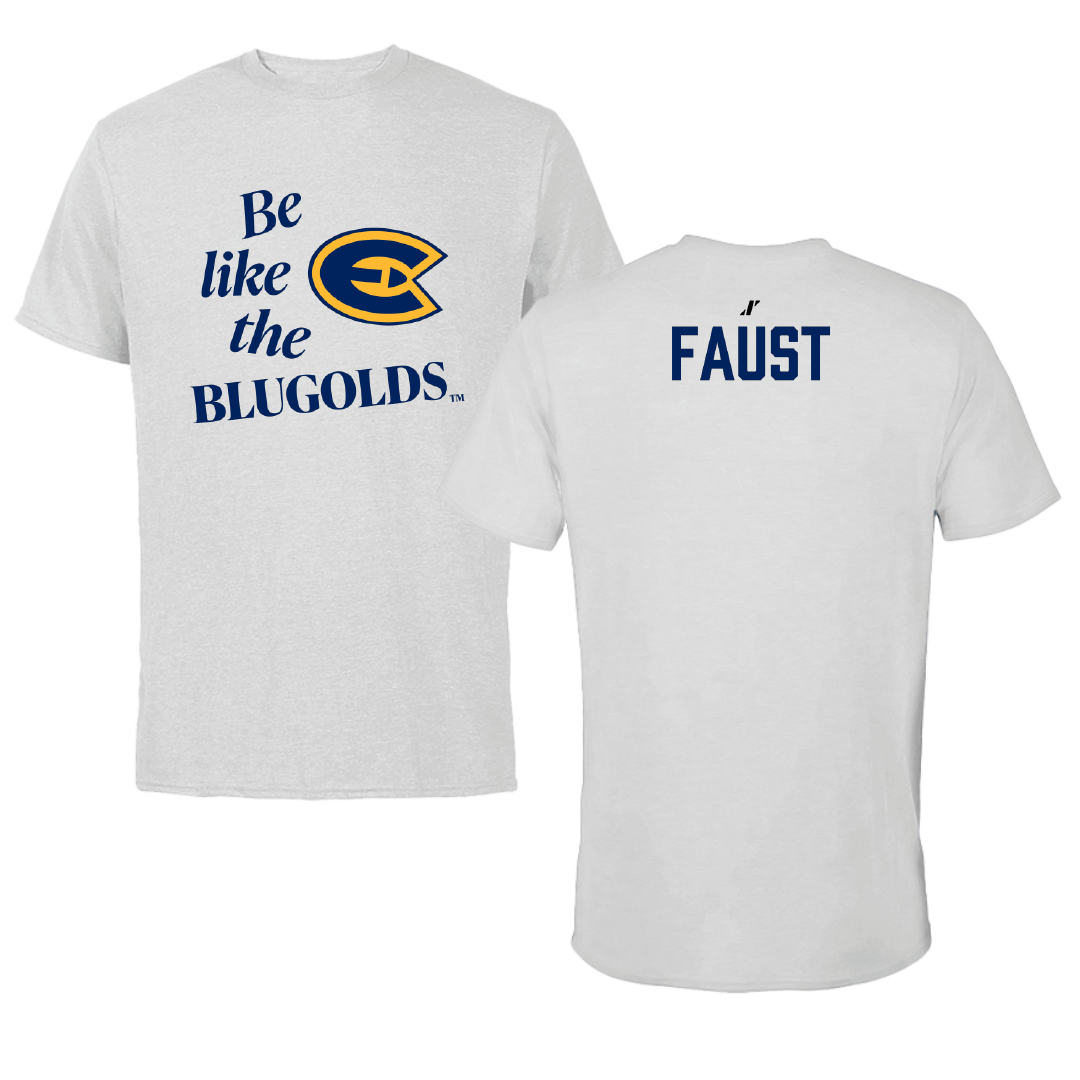 University of Wisconsin-Eau Claire Baseball Light Gray Be Like Us Performance Tee - Carson Faust