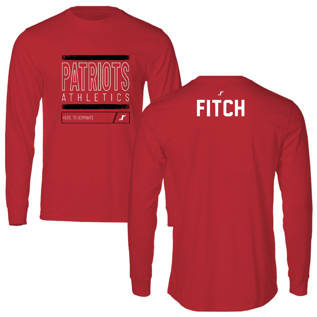 Dallas Baptist University TF and XC Red Dominate Performance Long Sleeve - Micah Fitch