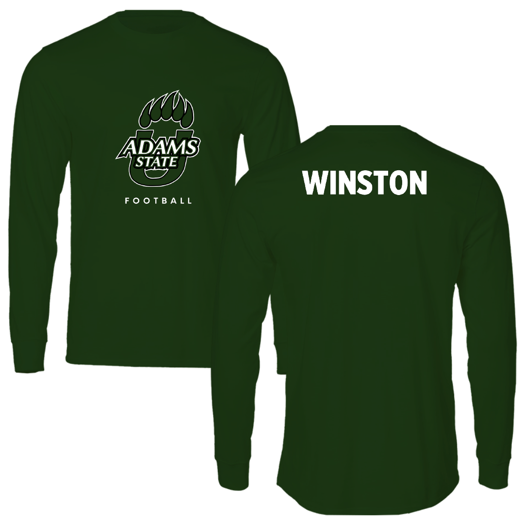 Adams State University Football Forest Green Long Sleeve - JaiVyence Winston