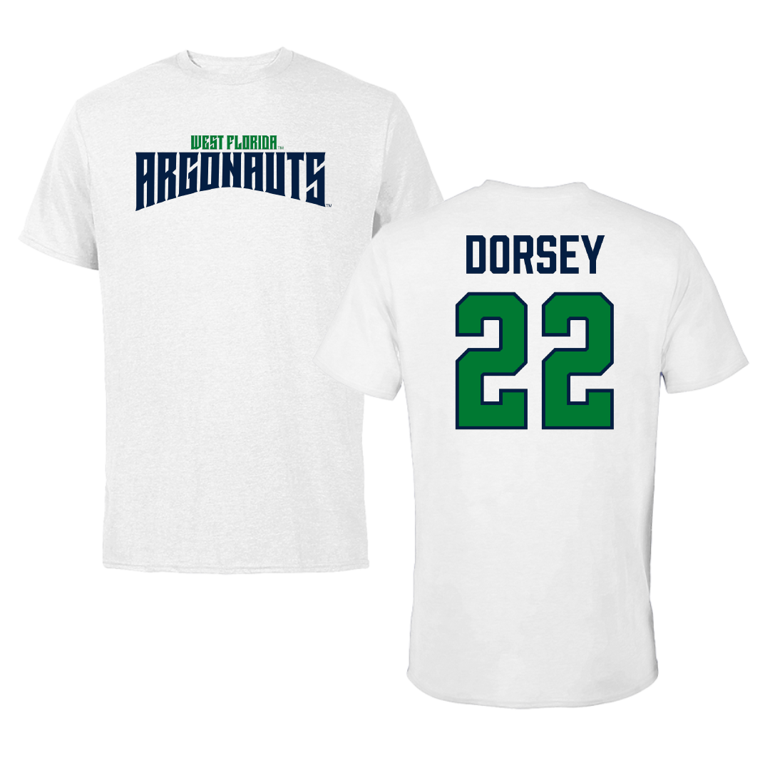 University of West Florida Baseball White Classic Tee - #22 Colton Dorsey