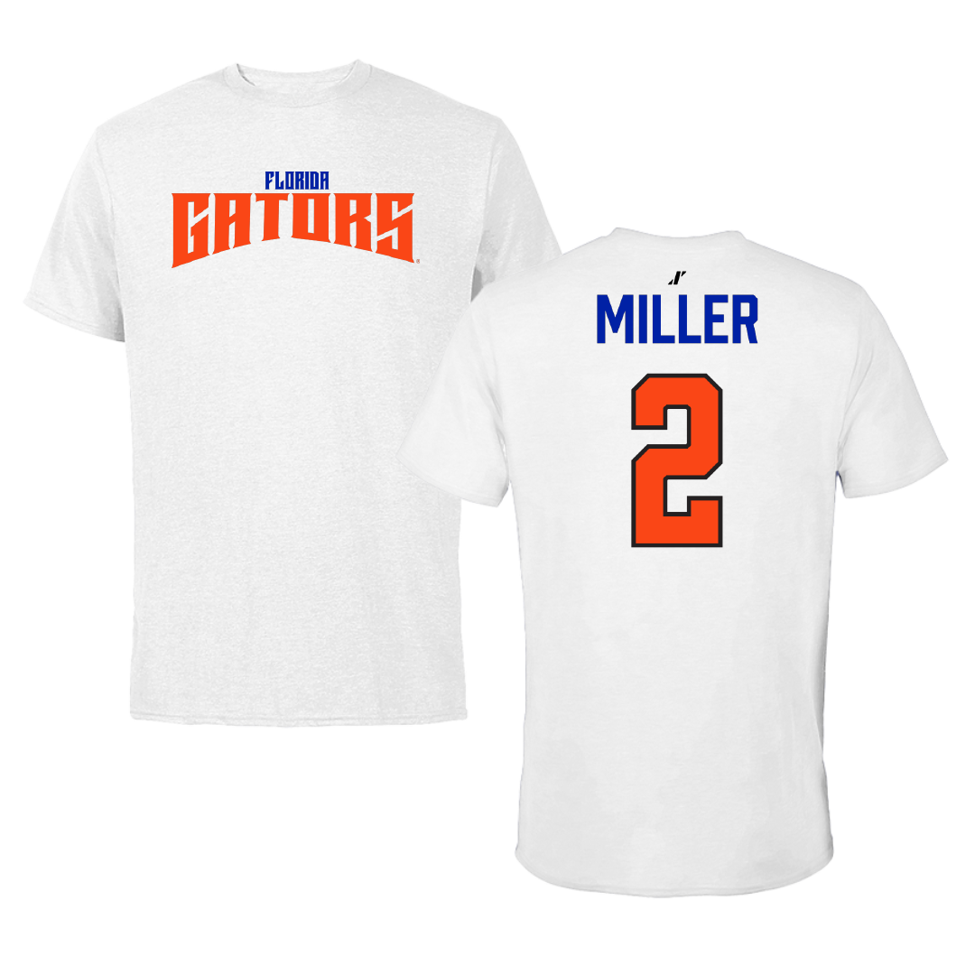 University of Florida Baseball White Classic Tee - #2 Sam Miller