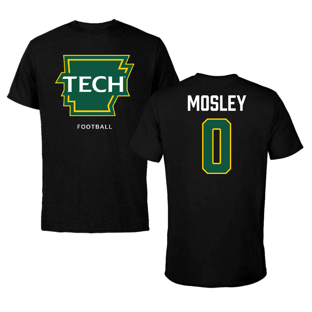 Arkansas Tech University Football Black Tee - #0 Tyler Mosley