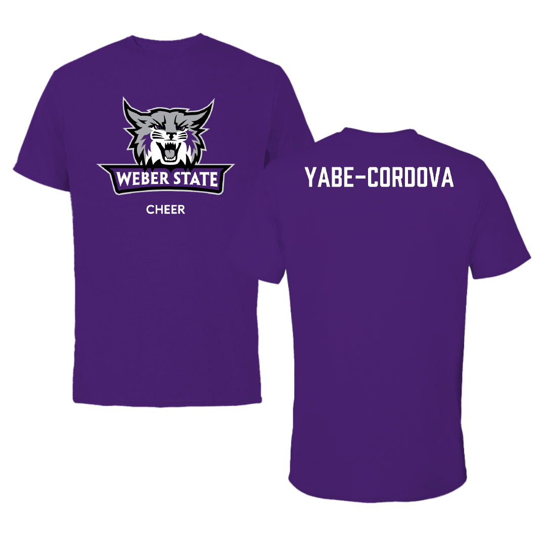 Weber State University Cheer Purple Performance Tee - Athena Yabe-Cordova