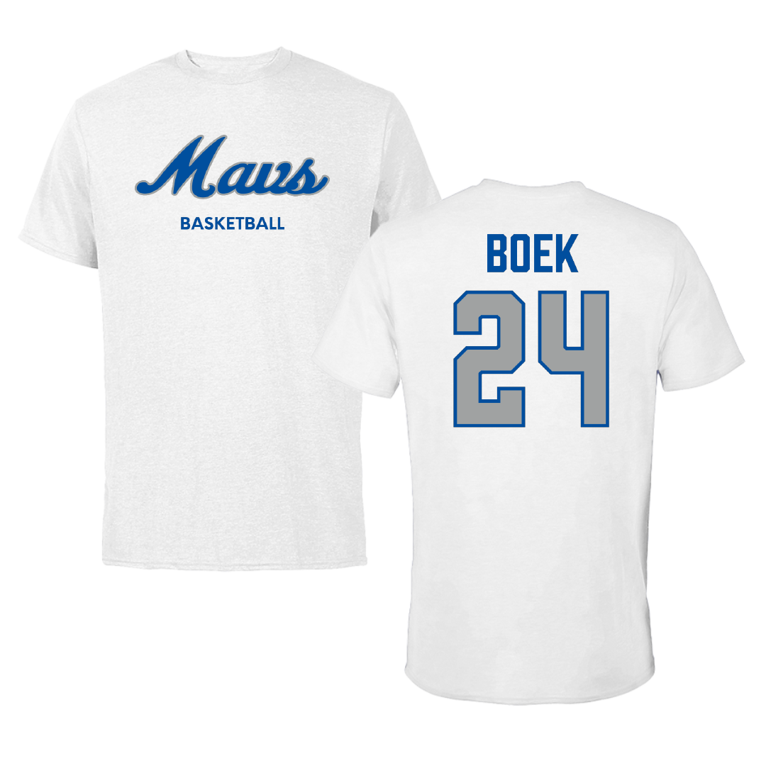 Mercy University Basketball (W) White Performance Tee - #24 Molly Boek