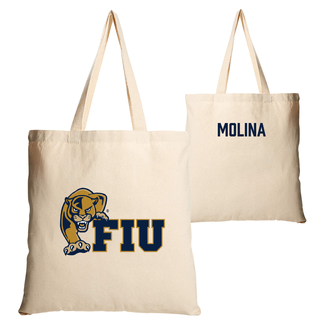 Florida International University Soccer (W) Tan Canvas Tote Bag - Leyla Molina