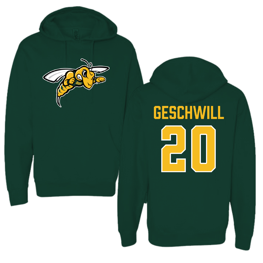 Black Hills State University Softball Forest Green Hoodie - #20 Kaitlyn Geschwill