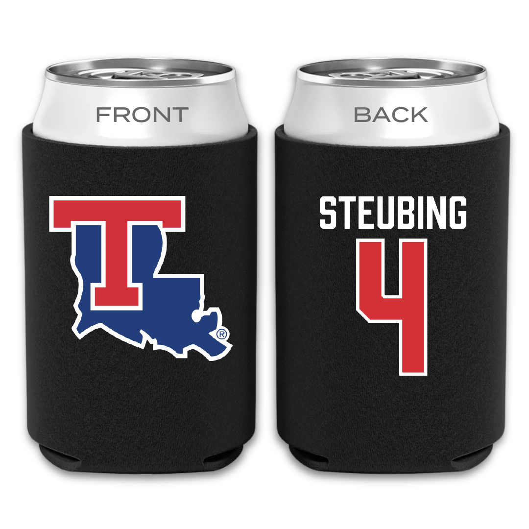 Louisiana Tech University Volleyball Black Can Cooler - #4 Riley Steubing