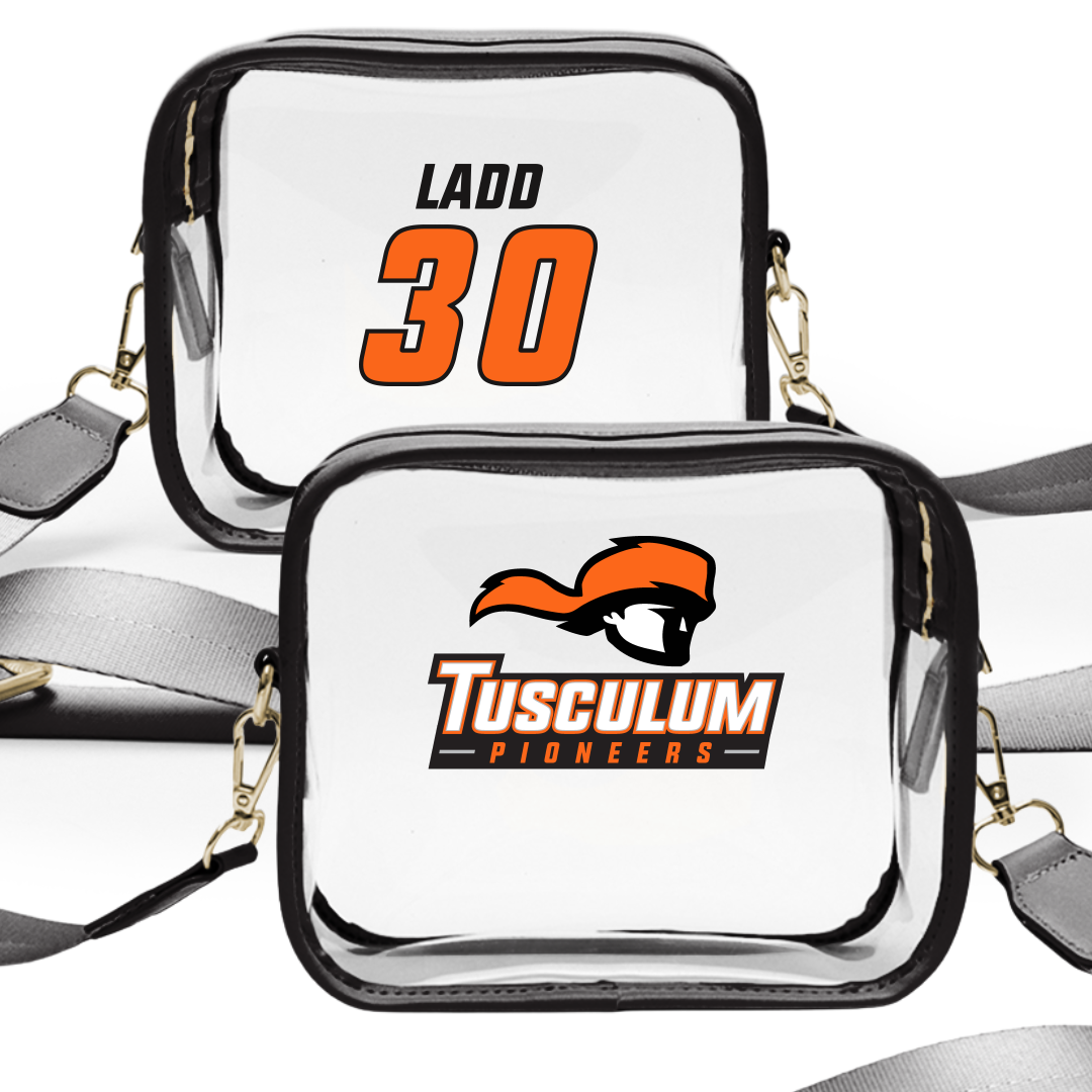 Tusculum University Baseball Black Clear Stadium Bag - #30 Payne Ladd