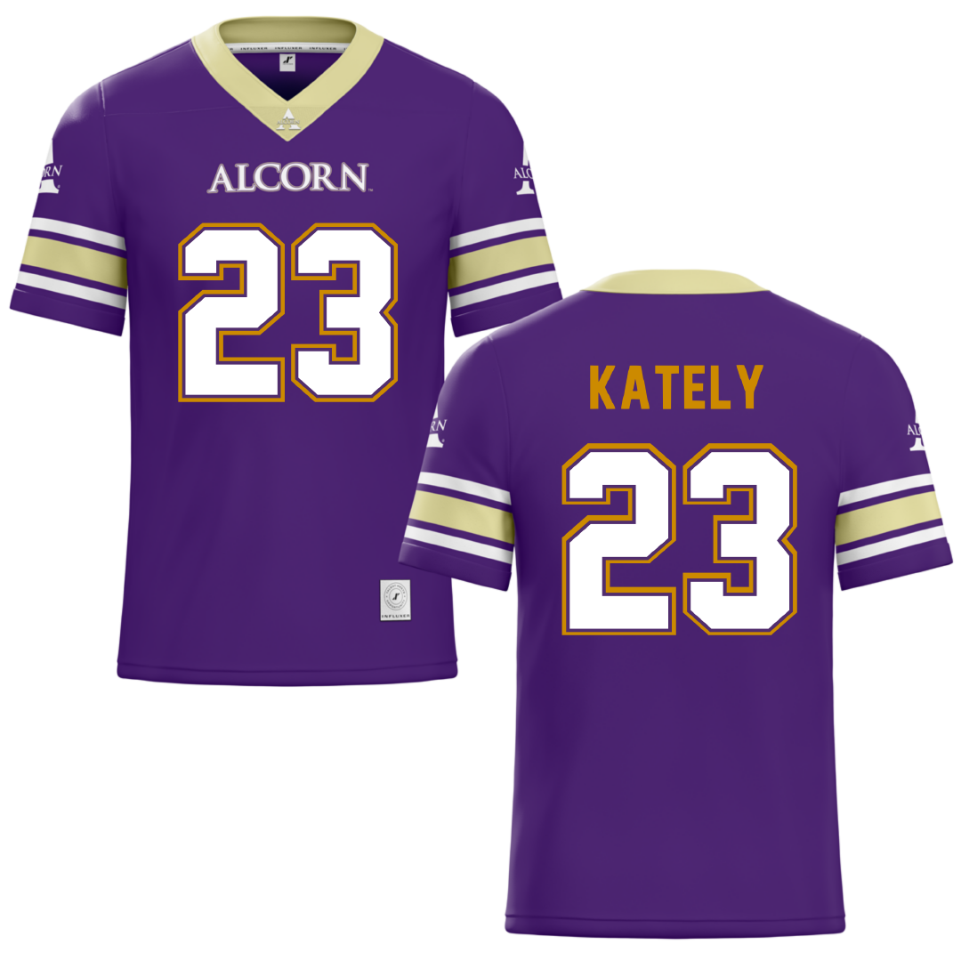 Alcorn State University Purple Football Jersey - #23 Xavier Kately