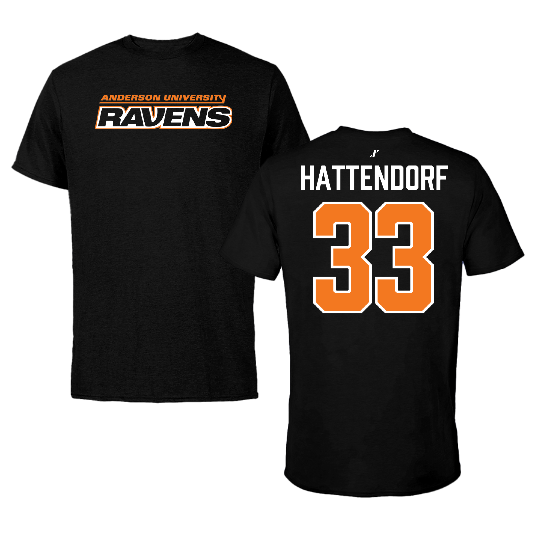 Anderson University (Indiana) Softball Black Tee - #33 Braelynn Hattendorf