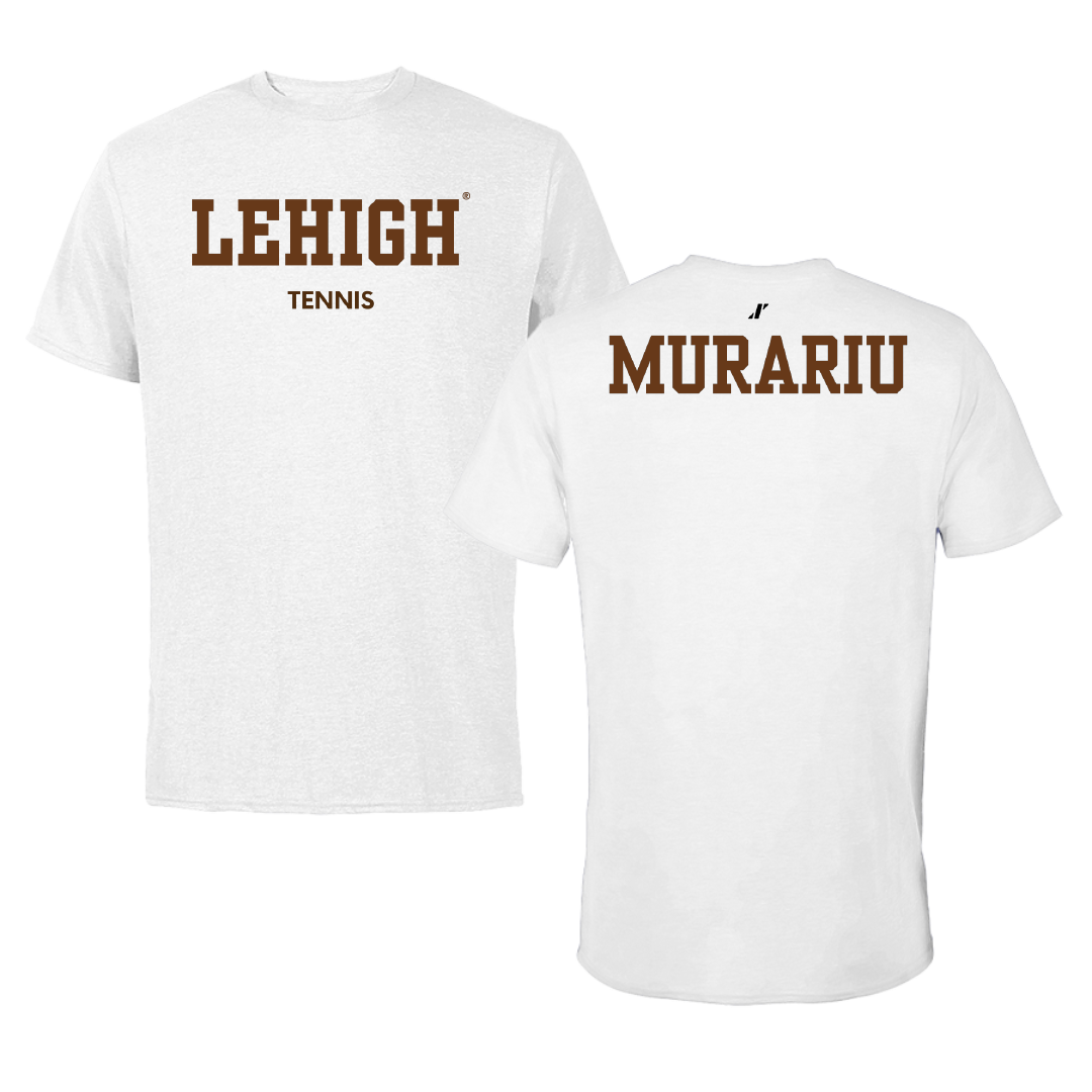 Lehigh University Tennis (M) White Performance Tee - Jose Murariu