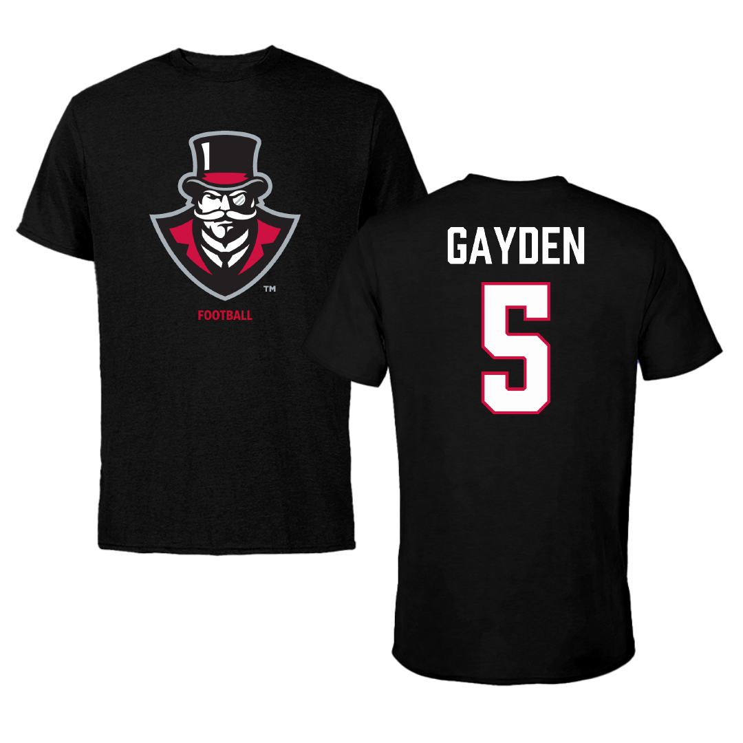 Austin Peay State University Football Black Performance Tee - #5 Tae Gayden