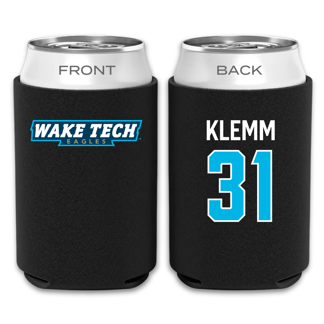 Wake Tech Community College Baseball Black Can Cooler - #31 Connor Klemm