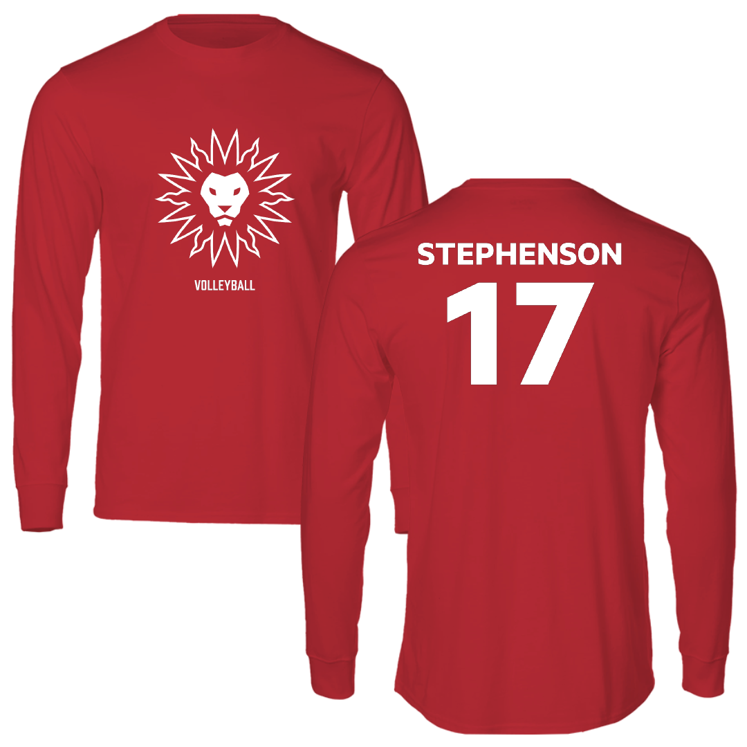Loyola Marymount University Volleyball (W) Red Long Sleeve - #17 Sophie Stephenson