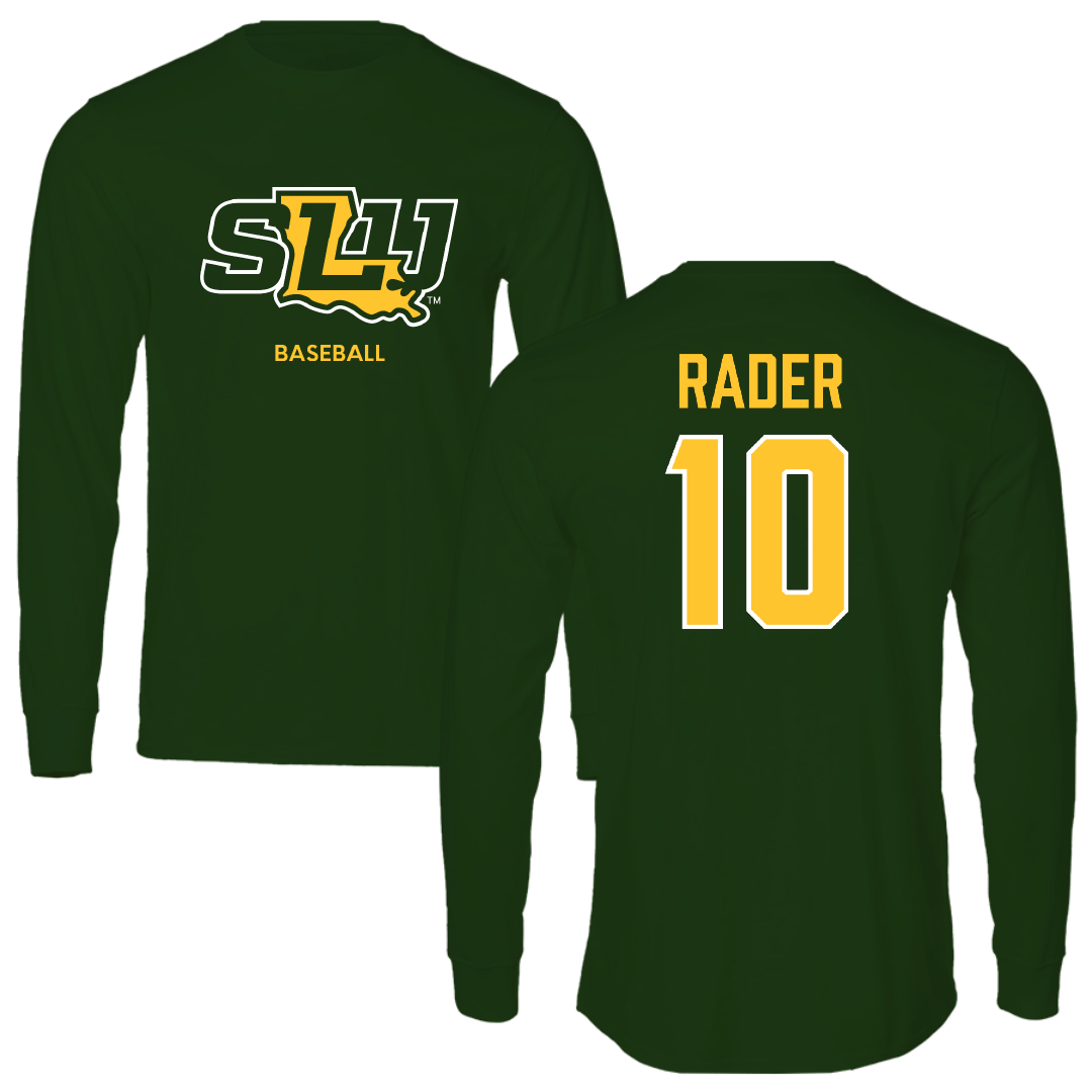 Southeastern Louisiana University Baseball Forest Green Long Sleeve - #10 Jeremy Rader
