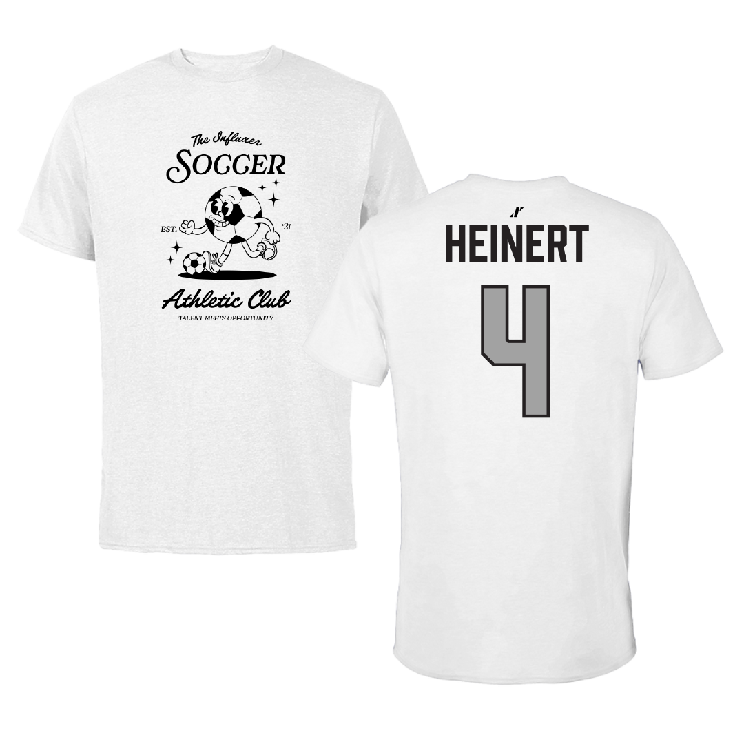 Soccer White Influxer Athletic Club Tee - #4 Olivia Heinert