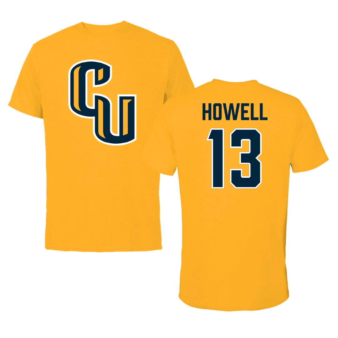 Cedarville University Soccer Gold Tee - #13 Kale Howell