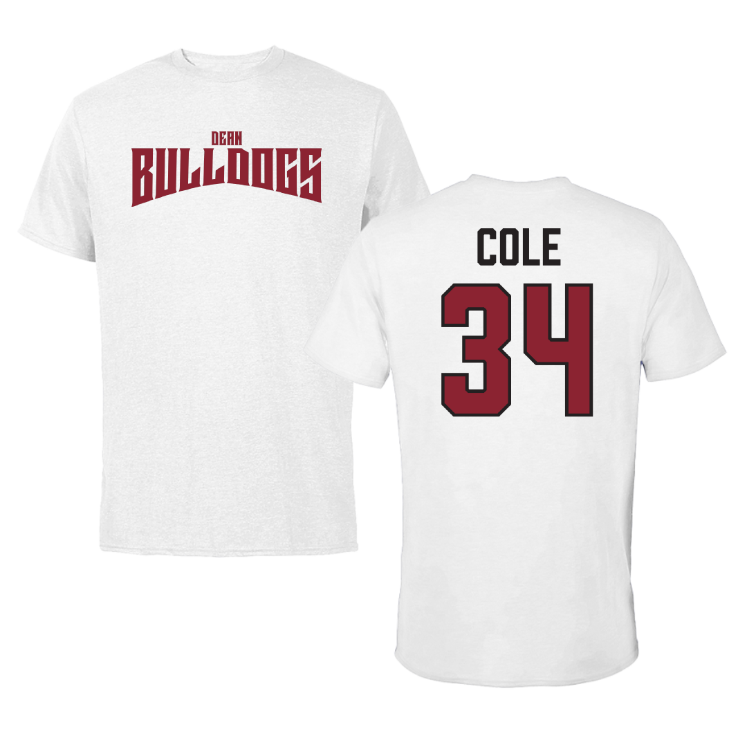 Dean College Lacrosse White Classic Performance Tee - #34 Ryan Cole