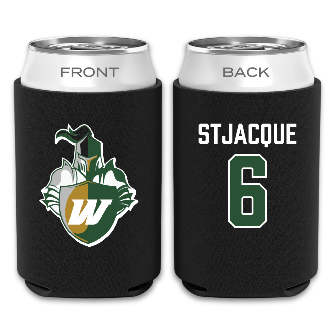 Webber International University Football Black Can Cooler - #6 John Stjacque