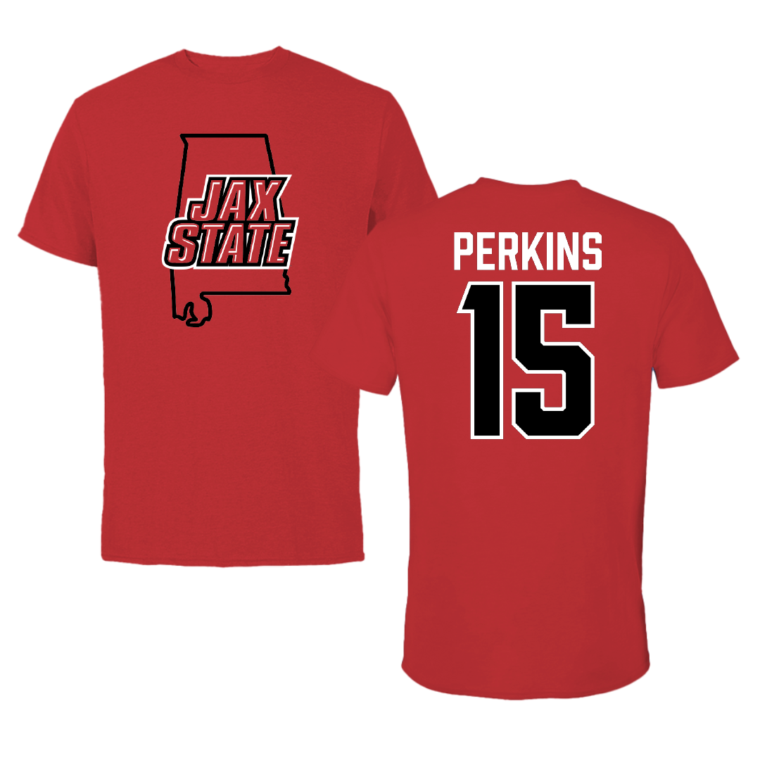 Jacksonville State University Softball Red State Performance Tee - #15 Abbi Perkins
