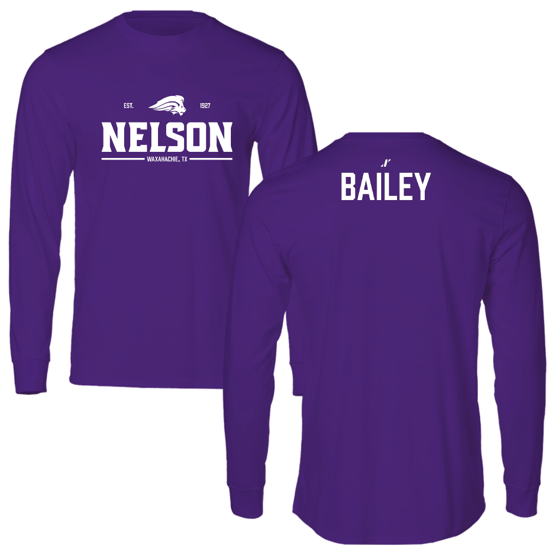 Nelson University TF and XC Purple General Long Sleeve - Richard Bailey