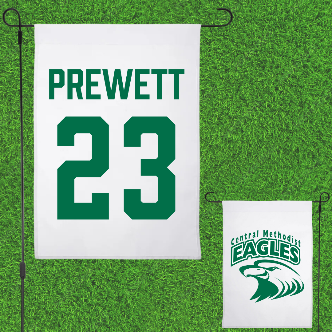 Central Methodist University Baseball White Garden Flag - #23 Jack Prewett
