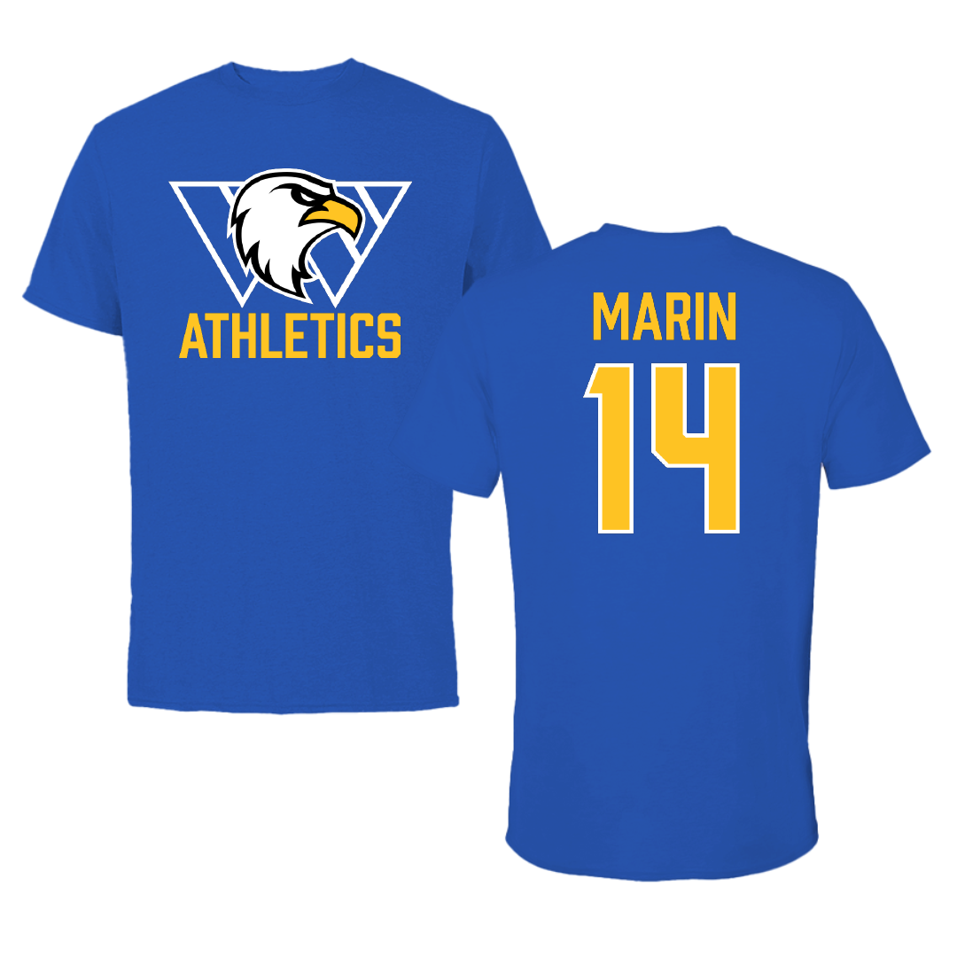 Williams Baptist University Soccer (W) Blue Tee - #14 Valentina Marin