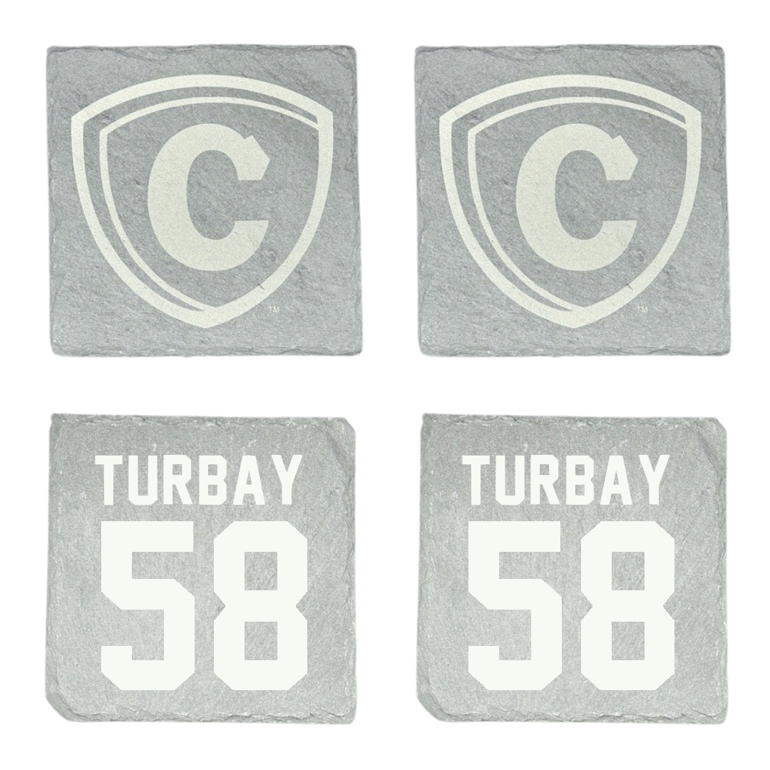 Carthage College Football Stone Coaster (4 Pack)  - #58 Chris Turbay