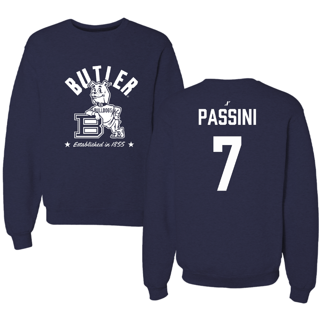 Butler University Football Navy General Crewneck - #7 Gabe Passini