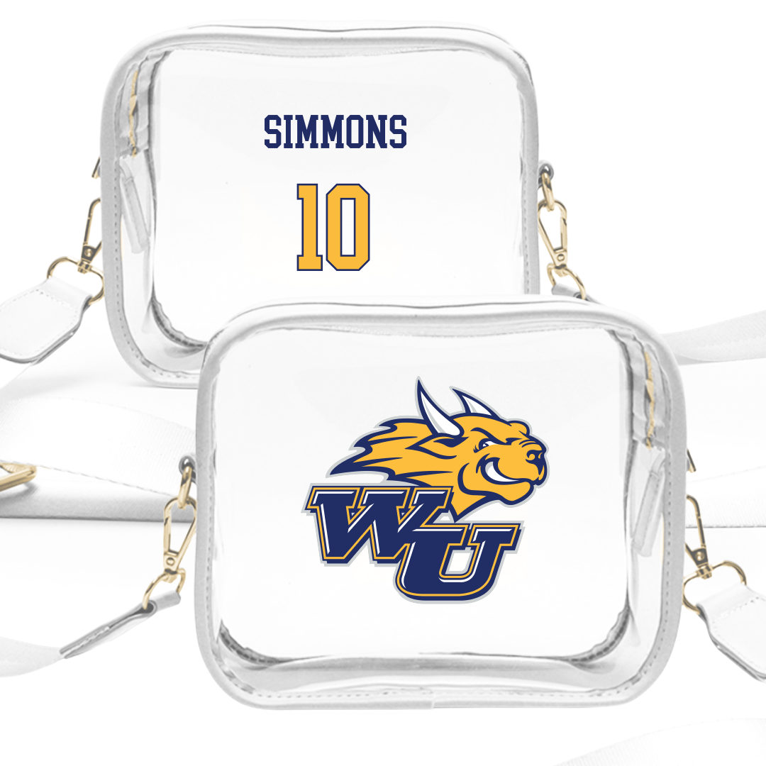 Webster University Basketball (M) White Clear Stadium Bag - #10 Booker Simmons