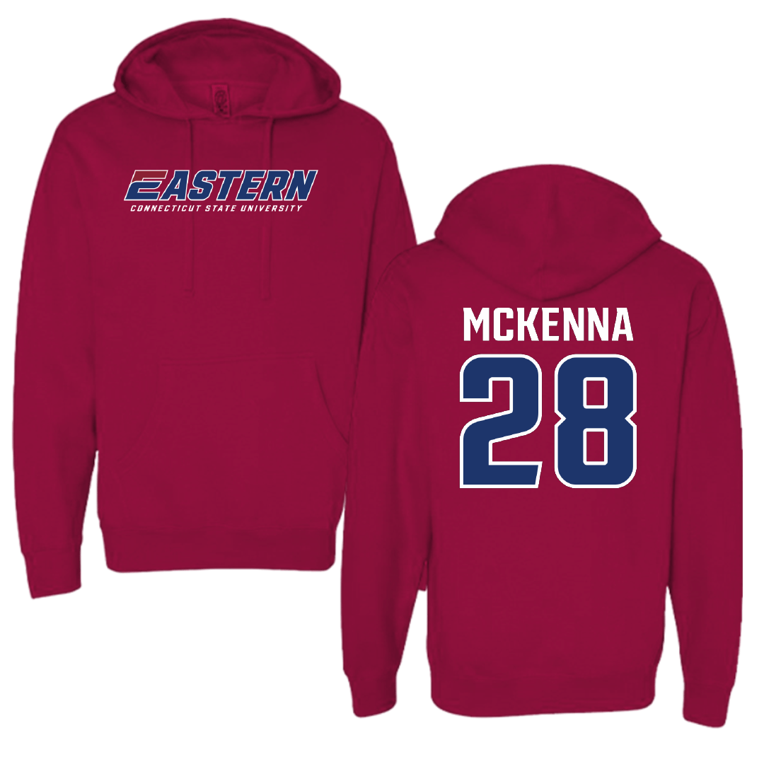 Eastern Connecticut State University Lacrosse (M) Cardinal Hoodie - #28 Will McKenna